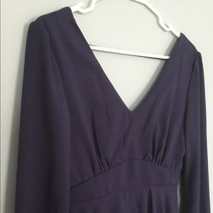 Bell sleeve, navy blue, dress